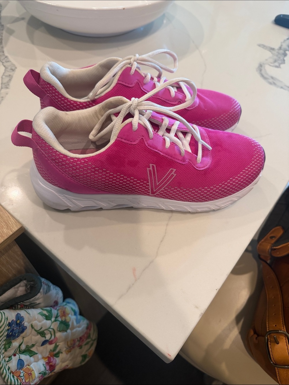 Vionic Hot Pink and White Women's Sneakers